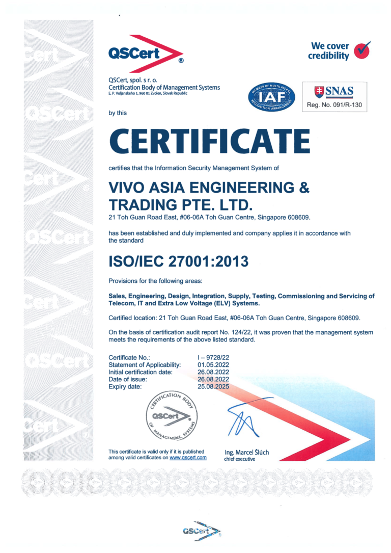 ISO 27001 certification for information security management