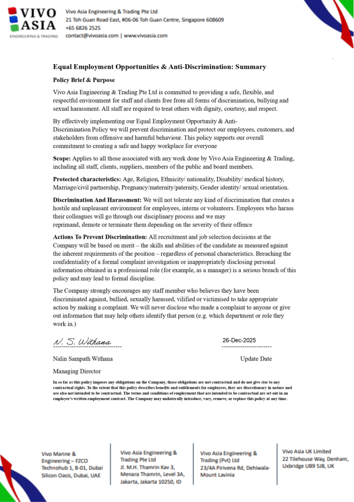 Equal employment and anti discrimination UN Policy -2026